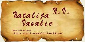 Natalija Vašalić vizit kartica